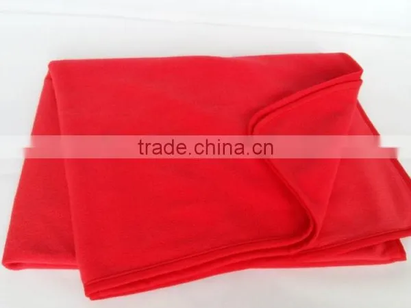All Season Roll Up Solid Color Polar Fleece Travel Blanket With Carry Handle photo-2