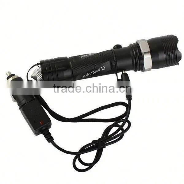 1174 New Multi Function Zoomable Police Torch Aluminum Flashlight With Window Breaking Head photo-2