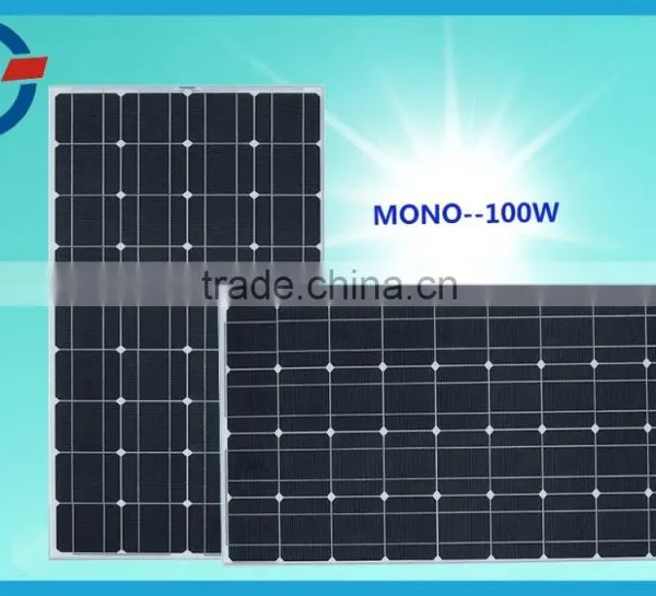 A-grade Cell High Efficiency Mono-100w Solar Panel for Solar Power System