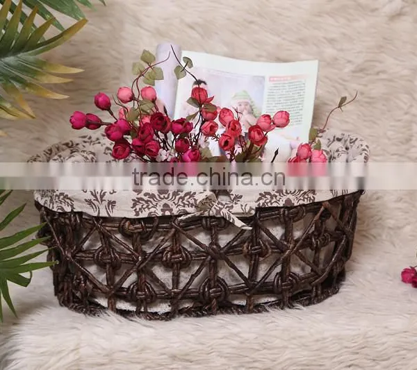 7 Hand Woven - Pastoral Style - Straw - Storage Basket - Storage Basket - Water Basket - Sundry Basket - Woven Baskets photo-2