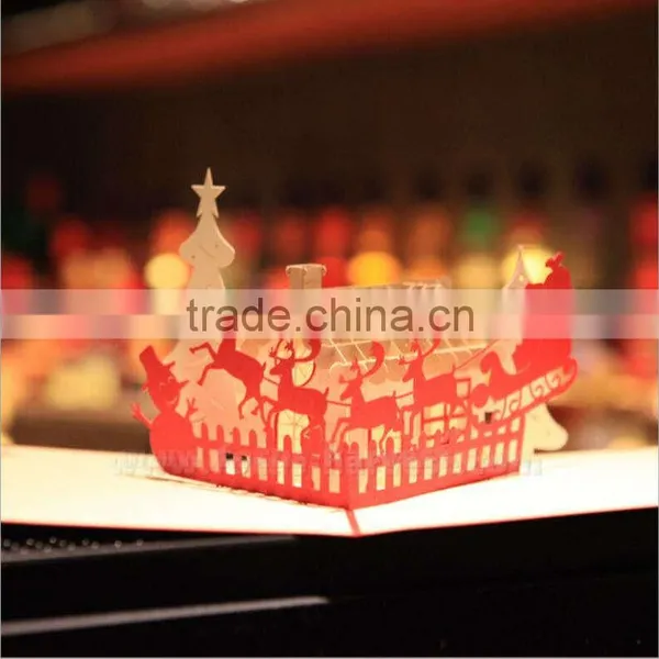 3d Pop up Handmade Christmas Happy Christmas Garden Tree & Snowflake Creative Kirigami & Origami Christmas Card photo-2