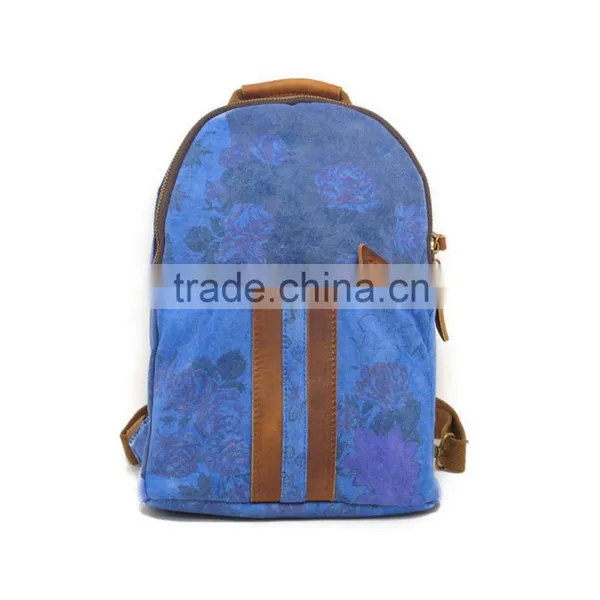 Flower Pattern Printed Girls Laptop Backpack Wholesale School Backpack photo-2