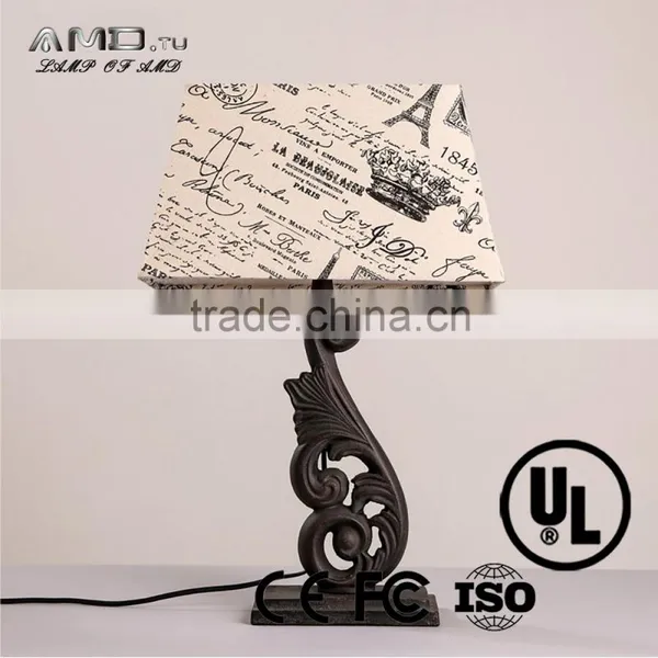 Europe Style Table Lamp Iron Fabric Source Light Residential Lighting photo-2