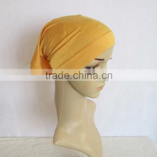 Wholesale New Fashionable Hijab Tube Turban Hats Muslim Cap Plain Bonnet photo-3
