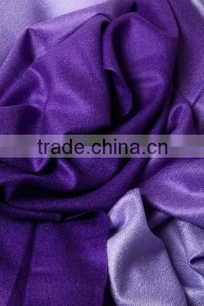 Purple Acrylic Gradient Rainbow Viscose Pashmina Scarf photo-3