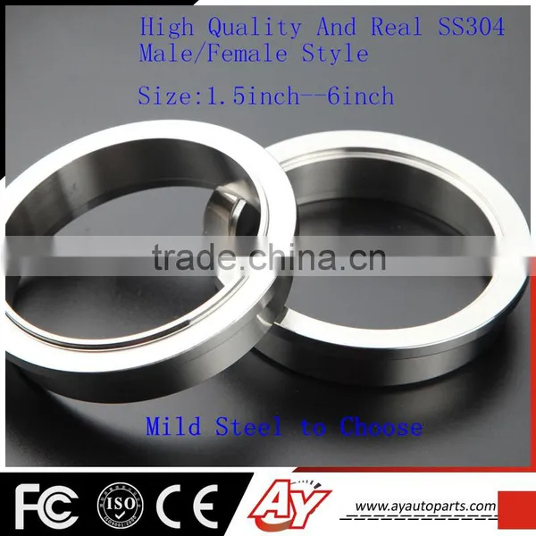 1.75inch High Quality SS304 Exhaust DownPipe Male Female v Band Flange photo-4