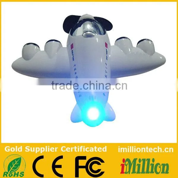 AEROPLANE SHAPE USB HUB 2.0 WITH LED LIGHTING