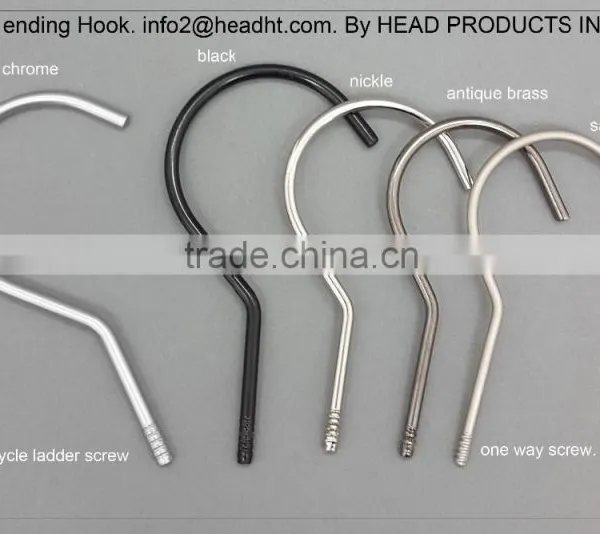 HH Metal Hanger Hooks Nail for Pants Hanger Wooden Hanger Hooks Antitheaft Hook Ring photo-2