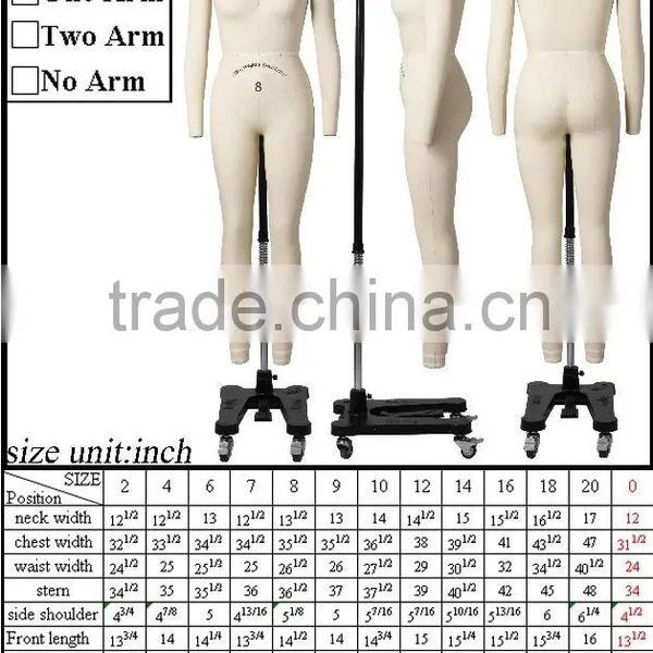 Full Body Female Tailoring Mannequin to Make or Fit Clothes