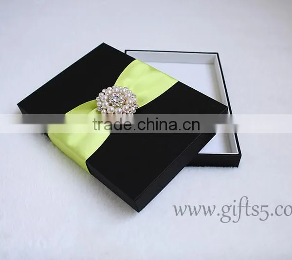Elegant Black Packaging Boxes for Wedding Invitations photo-5