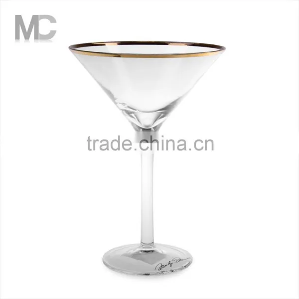 Handmade Fancy Martini With Gold Sliver Rim photo-2