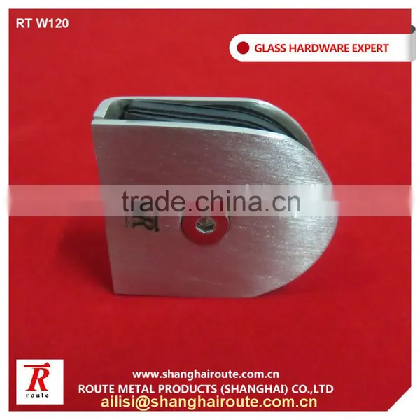 High Quality Bright Polished Flat Base D Shape Stainless Steel Tempered Glass Clamp photo-6