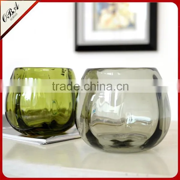 Wholesale High-grade Color Transparent Handmade Small Art Glass Vase Glass Flower Arrangement Vase
