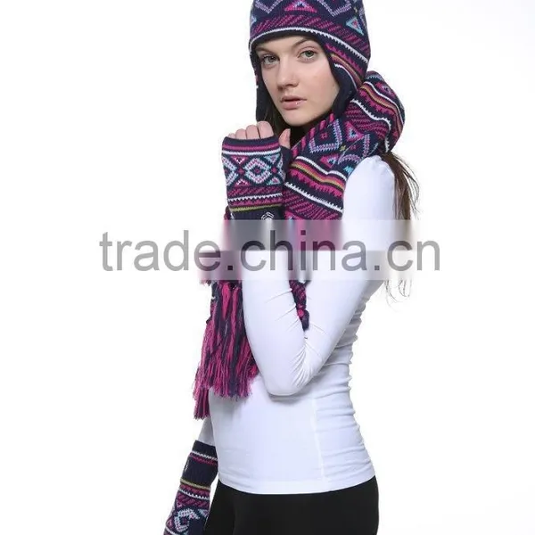 glove scarf hat set