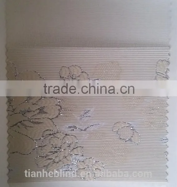 Flower Jacquard Zebra Blinds Fabrics, Sun Shade Zebra Blinds photo-2