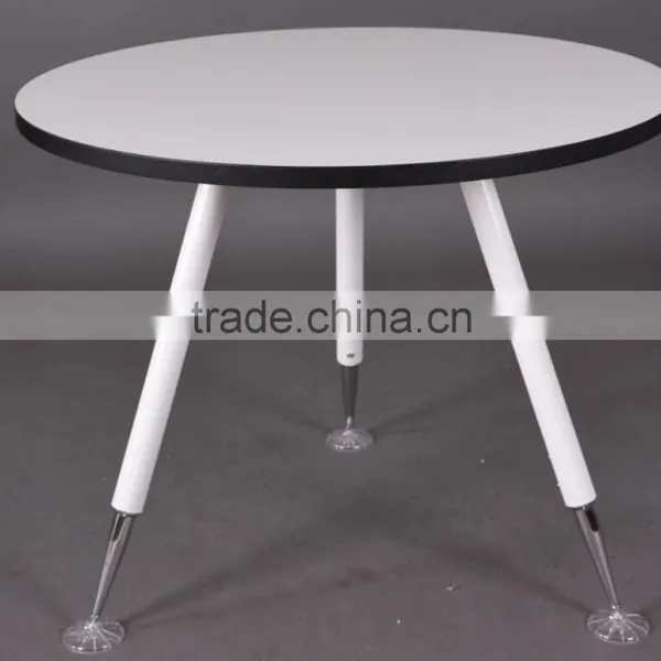 Easy Assembly Modern Design Office Round Desk Wood Steel photo-4