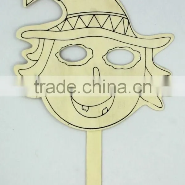 Plywood Mask ,Education Toy Wooden Paint Masks for Kid,face Mask photo-4