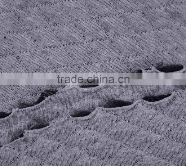 New Products 2016 CVC Viscose Polyester Sandwich Quilt Knit Jacquard Fabric photo-2