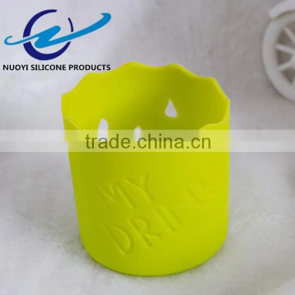 Candy Color Glass Bottle Silicone Cup Sleeve for Creative Mug photo-3