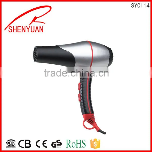 New Professional AC motor Hair Dryer & accessories button ionic function for salon
