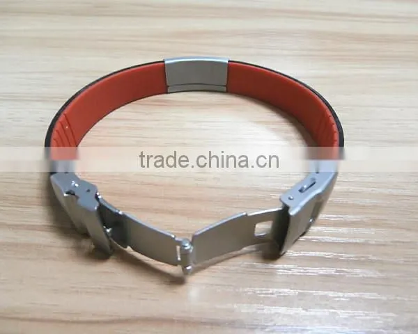 Custom Silicon Bracelet With Engraved id Plate Sports Bracelet photo-6