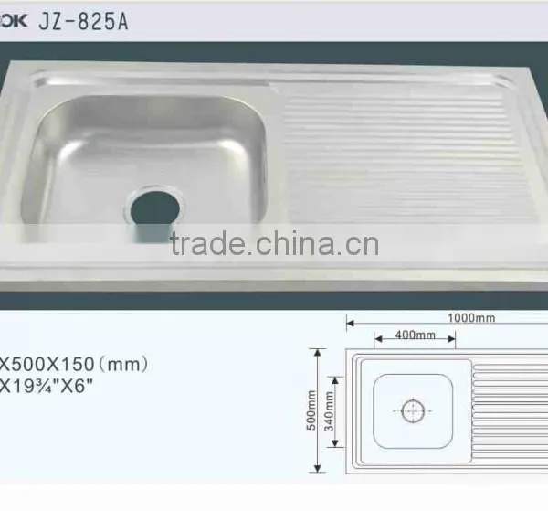 100*50CM New Type Cheap Stainless Steel Kitchen Sink With One Hole photo-2