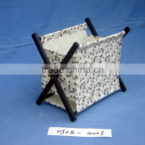 Brown Wholesale Wood Shelf Hanging Storage Baskets/magazine Rack