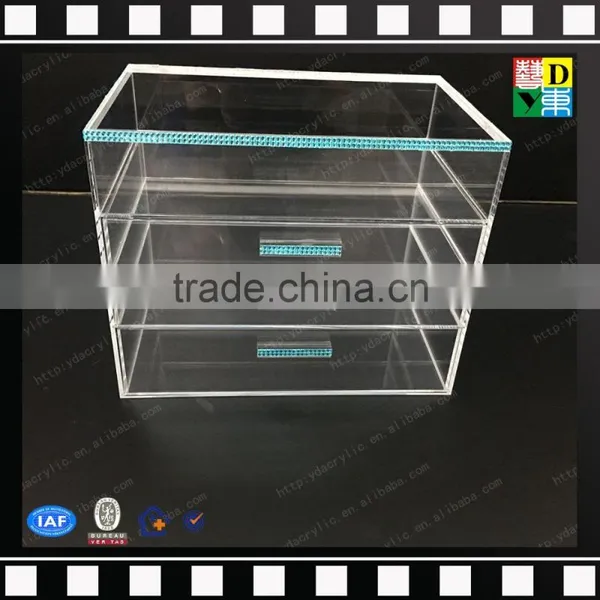 2016 Manufacturer Supply Acrylic 3 Drawer Counter Top Makeup Organizer, Acrylic 5 Tiers Drawers Cosmetic Organizer photo-4