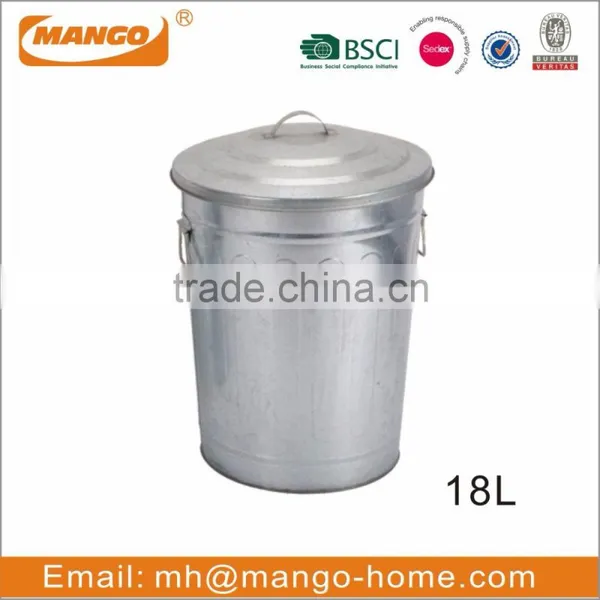 White Powder Coating Iron Metal Compost Bucket With Lid photo-6