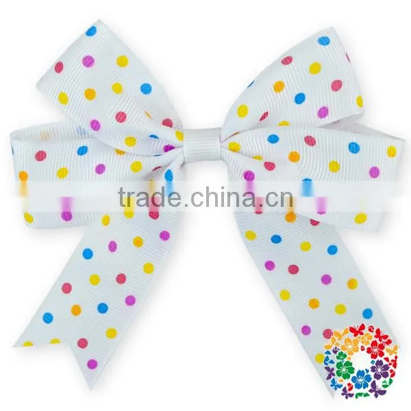 Blue Heart Pattern Grooming Bows Baby Kids Hair Ribbon Boutique Wholesale Style Hair Bows photo-3