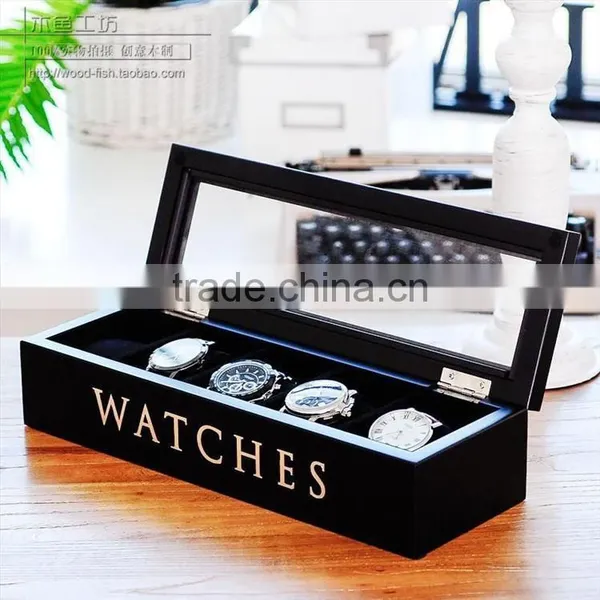 Personalized Logo Printed Watch Wooden Box Storage With 10 Grids photo-4