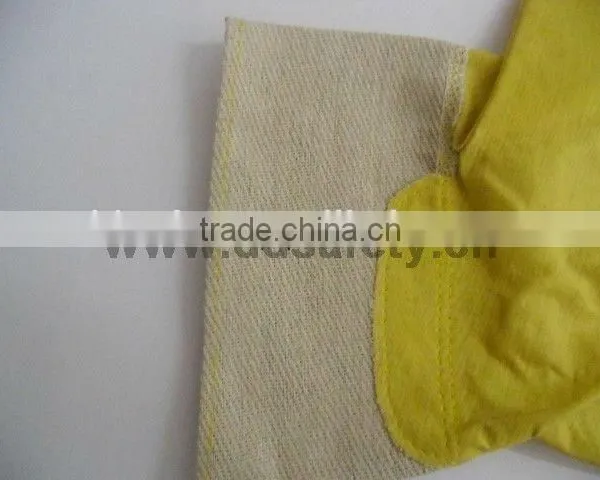 Yellow PVC Gloves White Back Working Hloves photo-5