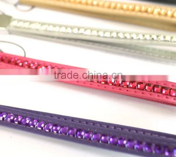 Promotion Gift PU Crystal Gem Lanyard, Swivel Snap Hooks, Key Ring Accembly, Acrylic Gem Key Chain photo-3
