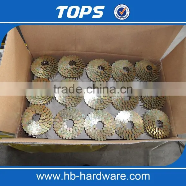 Yellow Zinc Galvanized Coiled Roofing Nails photo-2