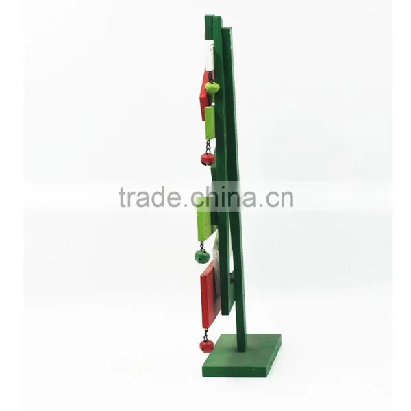 Wood Tree Peace Christmas Ornaments photo-3