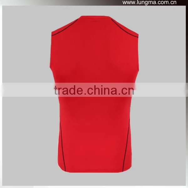 Custom Made Dri Fit MMA Sleeveless Rashguard Vest Tank Top | Sublimated Mens Compression Shirts photo-3
