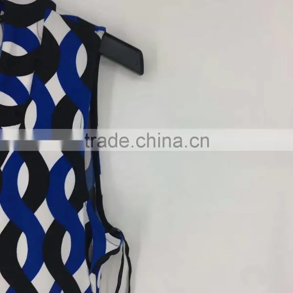 Women Clearance Lots Sleeveless Geometric Pattern Print Fashion Dress photo-3