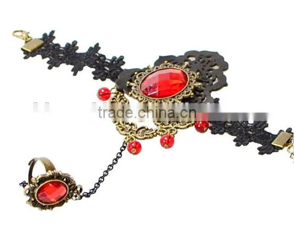 Girls Lace Bracelets Set Red Diamond Rose Jewelry Sets South Korean Jewelry Wholesale photo-3