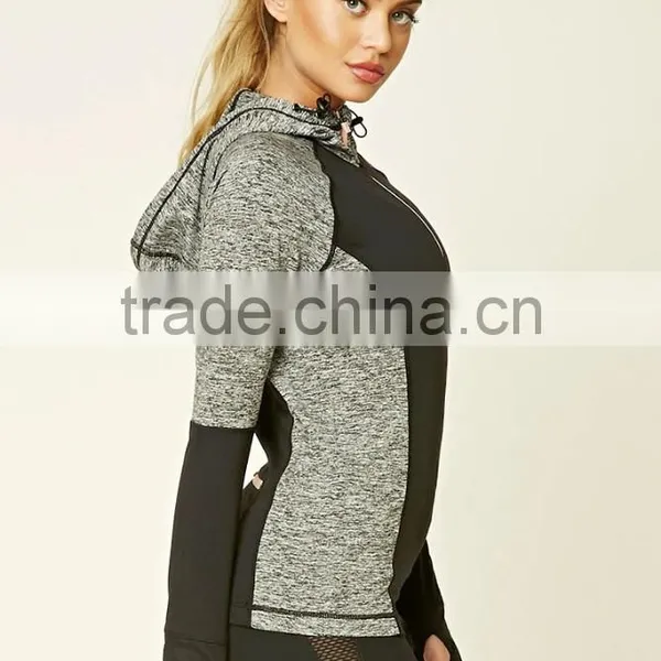 Guangdong Wholesale Custom T-shirt Contrast Color Hoodie Sweatshirt Women photo-2