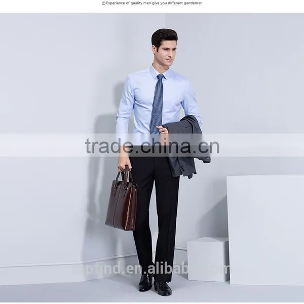 Classic Italian Bamboo Solid Color Business Formal Men's Shirt With Good Offer photo-6