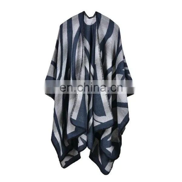 Women's Camouflage Cashmere Lengthened Thickening Cape Cloak photo-5