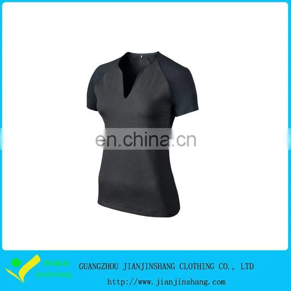 Custom Made Ringspun Cotton Fitness Raglan Sleeve V Neck Sports T Shirts photo-3