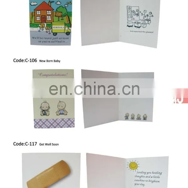 2015 New Arrival!!! Good Design New Home, New Born Card, Cover Card