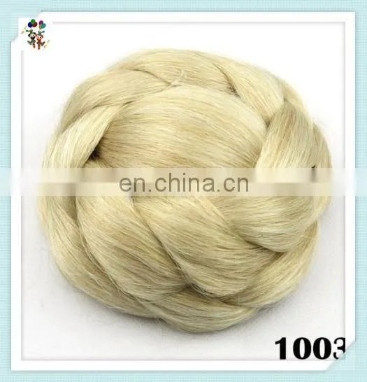 Blonde Dome Scrunchy Bun Clip Synthetic Hair Pieces HPC-0159 photo-2