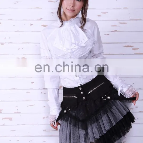 Gothic Layered Short Skirt With Removable Belt photo-4