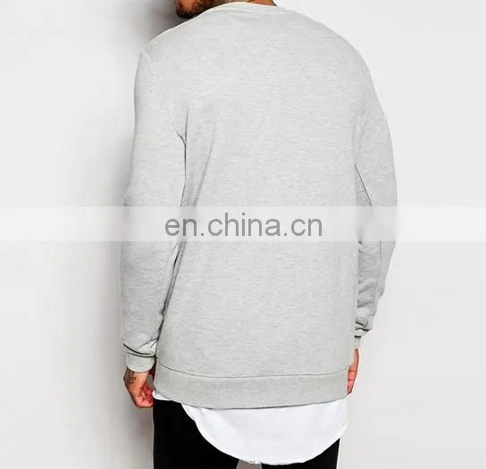 China Supplier Custom Plain Longline Wholesale Crewneck Sweatshirt Man photo-4