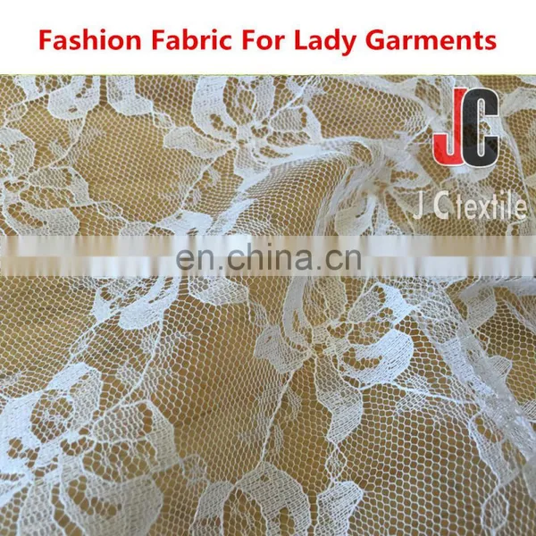 AL8058 Shaoxing JC 100%polyester Chemical Lace Wholesale Stiff Mesh Fabric photo-3