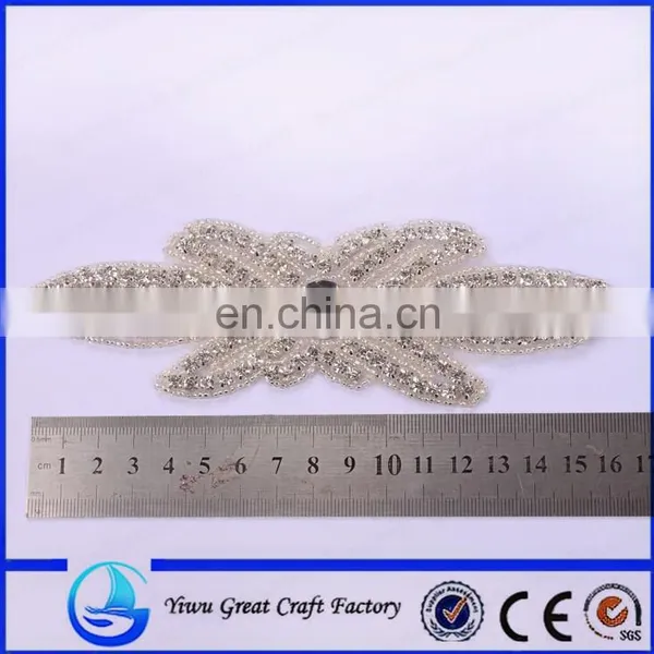 Exquisite Handmade Crystal Rhinestone Pearl Wedding Apparel Accessories, Bridal Satin Ribbon Belt Accessories
