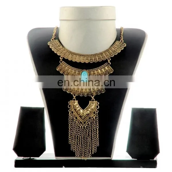 Pearl Necklace Costume Jewelry-Bollywood Party Wear Belly Necklace-Tribal Beded Costume Necklace photo-5