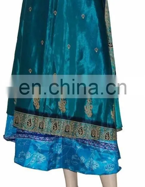 Exclusive Latest Beach Fashion 1 Wrap Skirt 100 Ways to Wear Silk Sari Wrap Skirt